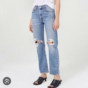 Agolde Mia mid rise straight leg in Rule